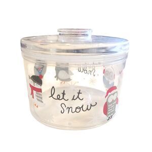 Christmas Goodies Containers Owls Snow Christmas Cookies Holiday